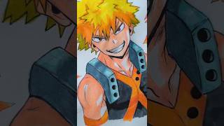 Bakugo Using Alcohol Markers 🔥 Hero Academia art shortsvideo shorts bakugou bakugo anime [upl. by Eenot]