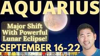 Aquarius  THIS IS IT Your Big Moment Has Arrived With Eclipse September 1622 Tarot Horoscope [upl. by Enirok153]