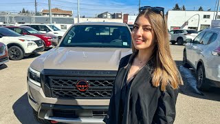 2024 Nissan Frontier PRO4X Beige Walk around from a dealership [upl. by Crescentia]