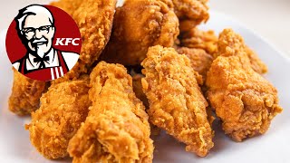 SECRET KFC CHICKEN RECIPE How to make homemade KFC hot chicken wings [upl. by Siuoleoj]