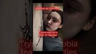 phobias as makeup Fear of Needles lol i tried phobia makeup needles trypanophobia shorts [upl. by Theodor]