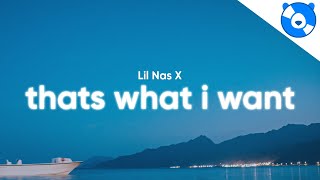 Lil Nas X  THATS WHAT I WANT Clean  Lyrics [upl. by Lyrak]