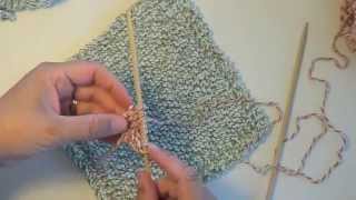 Video 96 How to knit  a dishcloth [upl. by Ahsit]