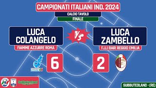 COLANGELO vs ZAMBELLO Campionati Italiani Individuali Calcio da Tavolo 2024  Finale [upl. by Schreck684]