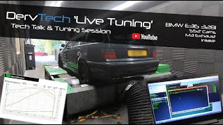 Cammed E36 328i LIVE TUNING SESSION on the dyno at DervTech [upl. by Anrev]