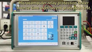 How to operate the inverse time overcurrent protection of the relay protection tester [upl. by Yenettirb]