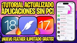 TUTORIAL FEATHER WSF ✅ INSTALAR APLICACIONES IPA SIN COMPUTADOR EN TODO iPHONE y iPAD Portal [upl. by Enomed]