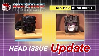 UPDATE Magic Square MSB52 Munitioner  Combaticon Swindle Head Issue [upl. by Aneala]