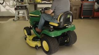 How To Level A Mower Deck  John Deere X300 amp X500 Lawn Tractor Maintenance [upl. by Seabrooke99]