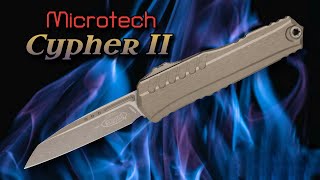 Microtech Cypher II  Smooth Latest Gen OTF  Dual Fuel Natural Clear Finish EDCTactical Blade [upl. by Retnuh]