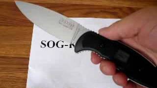 SOG Team Leader DuraTech 20CV Knife TL01 Demonstration [upl. by Dorn186]