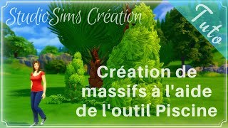 Les Sims 4  Tuto 🔨  Création de massifs à laide de loutil piscine [upl. by Pinzler]