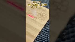 3D CO2 laser marking engraving cutting machine chopping board wood processing service [upl. by Amehsat]