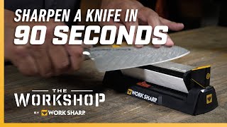 How to Sharpen a Knife in 90 Seconds Quick Easy Knife Sharpening Tutorial [upl. by Ahsiuqel283]