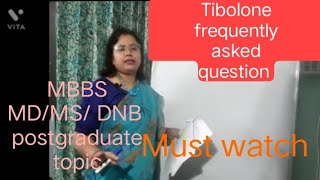 Tibolone mbbs gynecology menopause obstetrics onlinelectures [upl. by Arbmat]