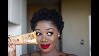 How to Soften Natural Afro Hair Loreal Elvive Extraordinary Oil curl nourishment [upl. by Antoinette]