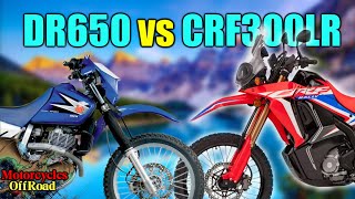 Suzuki DR650 Vs Honda CRF300L Rally review and comparison Which motorcycle is the better dual sport [upl. by Hong293]