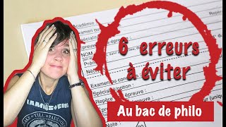 Bac Philo  6 erreurs à ne pas faire le jour J [upl. by Etz]