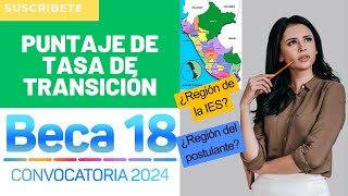 ✅Puntaje De Tasa De Transición A La Educación Superior🚀 Puntajes De Etapa De Selección BECA 18 2024🔥 [upl. by Ondrej864]