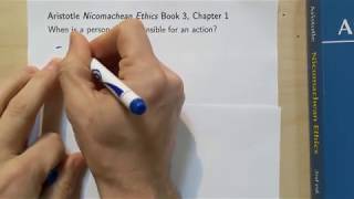 Aristotle Nicomachean Ethics Book 3 Ch 1 Voluntariness Force and Mixed Actions [upl. by Graniah]