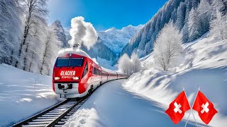 World’s Most Beautiful Train Ride in Switzerland  Glacier Express [upl. by Royd902]