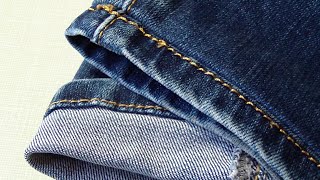 How to Shorten Jeans with Original Hem [upl. by Ultan]