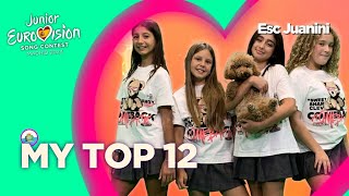 Junior Eurovision 2024  My Top 12  NEW 🇸🇲 [upl. by Akcinehs]