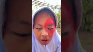 proses penghapusan tanda lahir yang muncul dimuka diy kreatif viral art craft [upl. by Aissatsana]