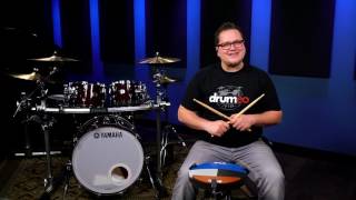 Triple Ratamacue  Drum Rudiment Lesson Drumeo [upl. by Thinia406]