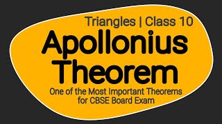 Apollonius Theorem Proof  Triangles Class 10  Most Important Theorem for CBSE Board Exam  Maths [upl. by Llenrrad]