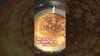 I made the best Home made banana cake on frypanreels food shortvideo pancake [upl. by Olney]