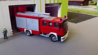 Mikromodellbau 187 Feuerwehr im Einsatz [upl. by Ayerf411]