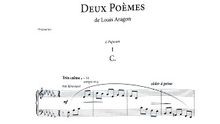 Francis Poulenc  Deux poèmes de Louis Aragon With score [upl. by Broadbent]