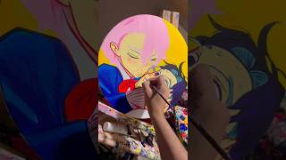 Dan da Dan Aira Okarun Kiss Painting GLOWS anime painting artist dandadan drawing dandadan [upl. by Leelaj]