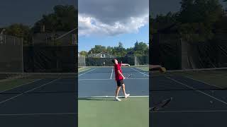 Big serve and volley point sportsplayer wta pickleball tennisplayer tennislife tennis sport [upl. by Nahtnoj]