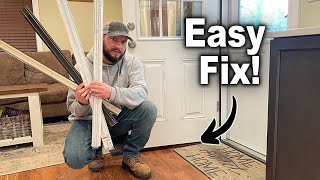 How to Replace Door Sweep  Fix Gap at Bottom of your Door [upl. by Nawd555]