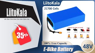 LiitoKala 48V 30ah 35ah 20ah 25ah 40ah 50ah 45ah ebike battery 21700 Lithium Battery Pack [upl. by Ylecic]