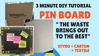 DIY 4 PIN BOARD  CORK BOARD A HOW TO MAKE COMPLETE TUTORIAL [upl. by Erund864]