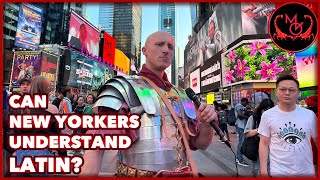 Roman Legionary speaks Latin to New Yorkers — watch their reaction 😳 ⚔️ · Legionarius · [upl. by Hsirk]