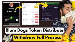 Blum Dogs Token Distribution 🔥 Blum Token Withdrawal In Binance Full Process💰Blum dogs token claim [upl. by Yeliah690]