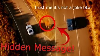 Hidden Message In Fast and Furious 7 ending scene [upl. by Titania505]