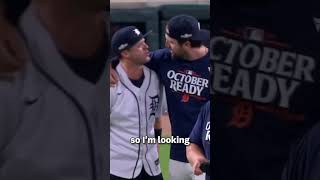 Detroit Tigers fan invited on the field to celebrate with team mlb baseball [upl. by Swann]