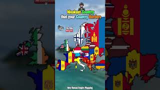 Weakest Country that your Country Borders europe map geography viral countryballs [upl. by Leban]