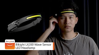 Bikight LX200 Ultra Bright Wave Sensor LED Headlamp Shop on Banggood [upl. by Areemas]