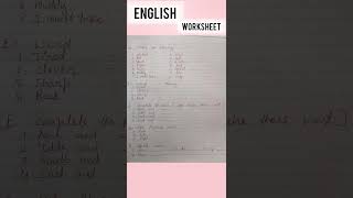 2nd class English worksheet [upl. by Idnal793]