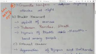 Marathas and Peshwas Std 7th and 11th part 1 explained with handwritten notes series lesson 2930 [upl. by Huoh987]