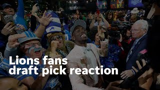 Terrion Arnold pick cheered by fans at NFL Draft Caleb Williams booed by Lions fans draft reaction [upl. by Gnanmas]