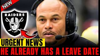 💥IMPACT ON RAIDERS COACH ALREADY HAS A DEPARTURE DATE RADICAL CHANGES IN THE TEAM [upl. by Faydra]