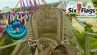 2019 Viper Roller Coaster Front Seat On Ride HD POV Six Flags Great America [upl. by Gorden]