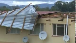 Temporary structures for the families that were affected by the storm [upl. by Ainer221]